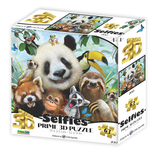 Prime 3D Howard Robinson Zoo Selfie 63 Piece Puzzle