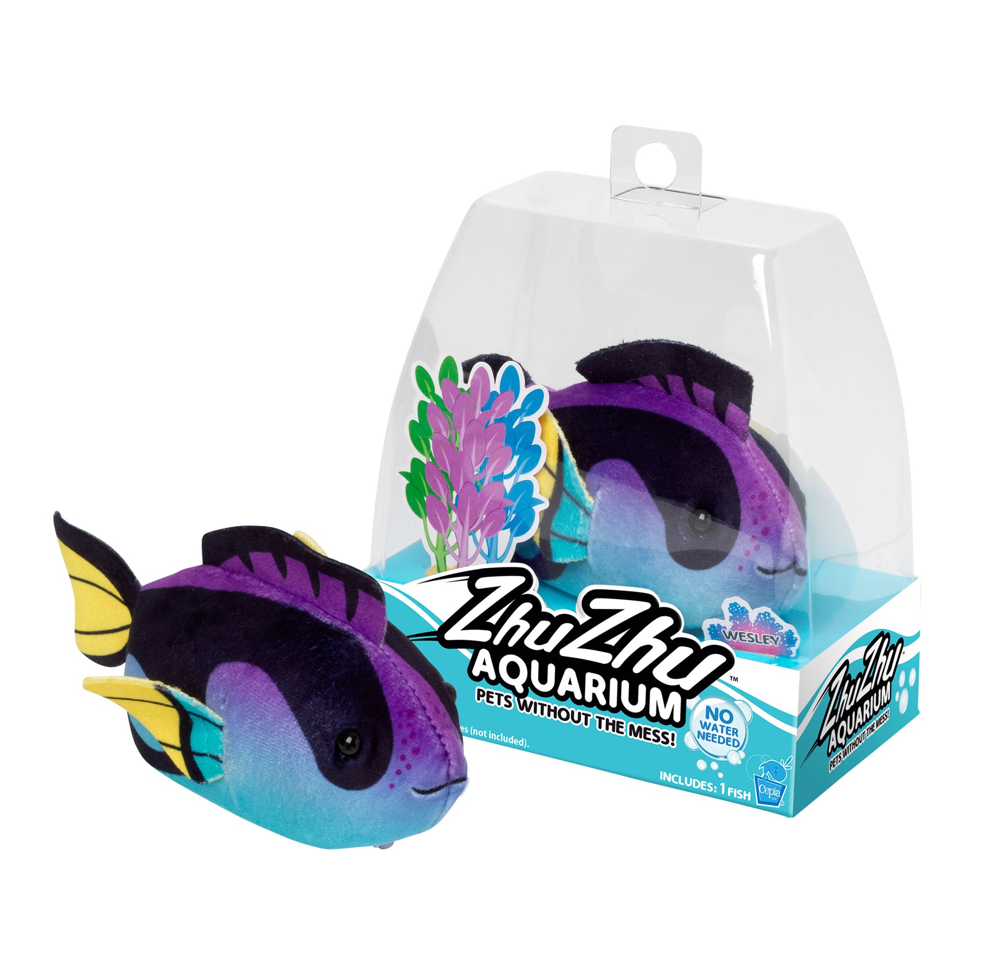 Zhu Zhu Pets - Zhu Zhu Aquarium Interactive, Collectible Toy Fish - Wesley