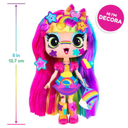 Decora Girlz Style Squad - All 6 Decora Girlz Sticker 'n' Style 5" Fashion Dolls