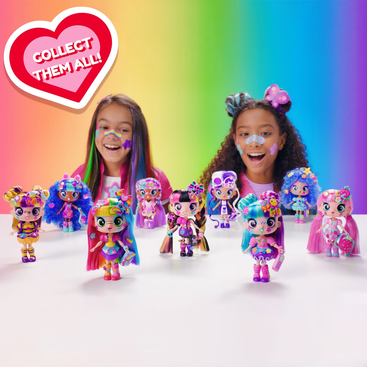 Decora Girlz Style Squad - All 6 Decora Girlz Sticker 'n' Style 5" Fashion Dolls